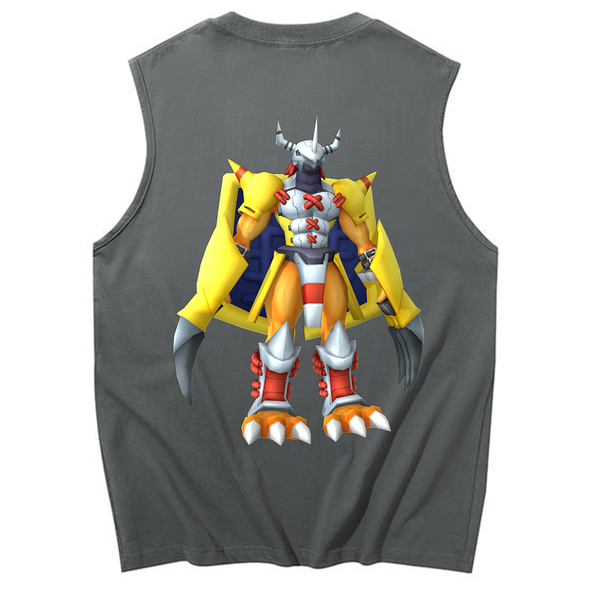 （画像用） Digimon デジタルモンスター/デジモン コットン100％タンクトップ（背面プリント）